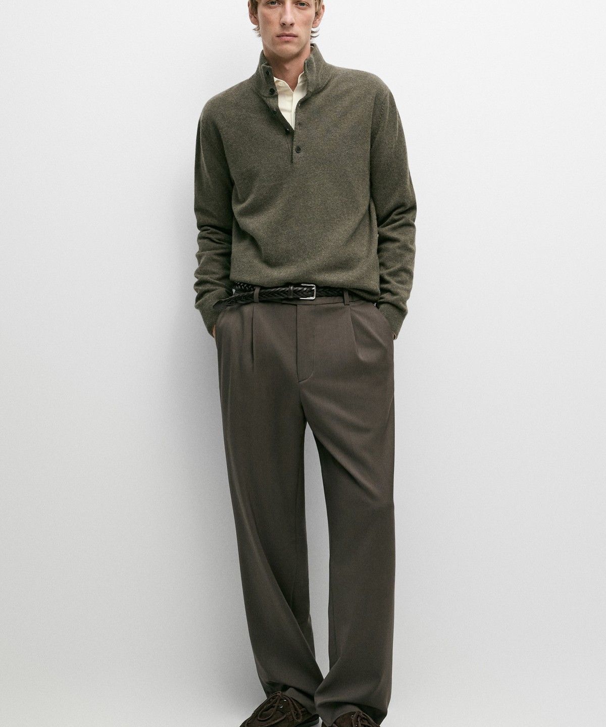 마시모두띠(MASSIMO DUTTI) 울 블렌드 목크넥 니트 스웨터