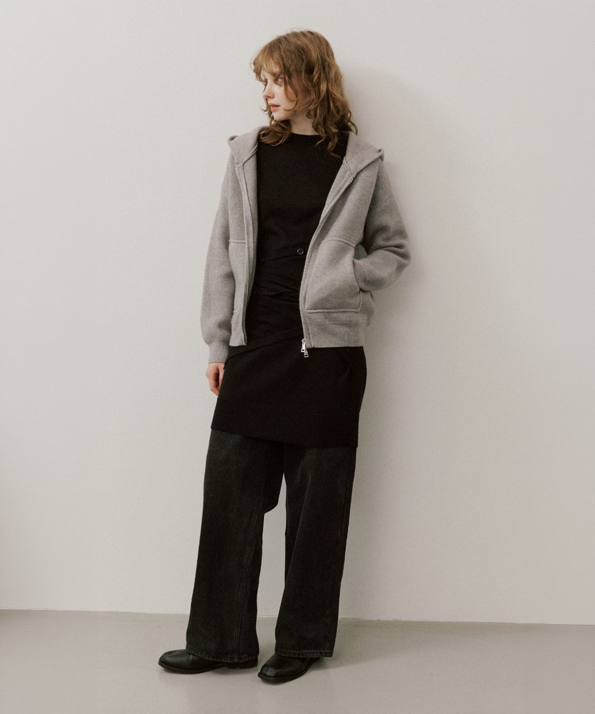 알엠알엔(RMRN) SOFT KNIT HOOD ZIP-UP_2color