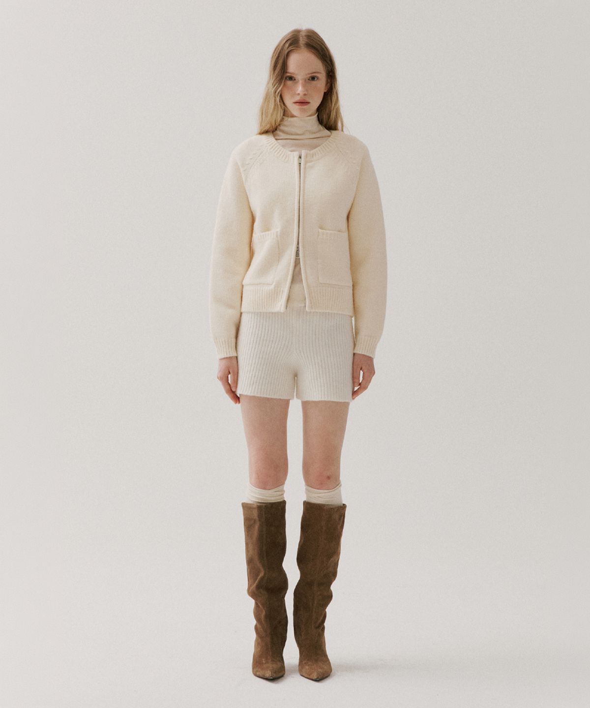 알엠알엔(RMRN) CLASSIC ZIP-UP KNIT CARDIGAN_2color