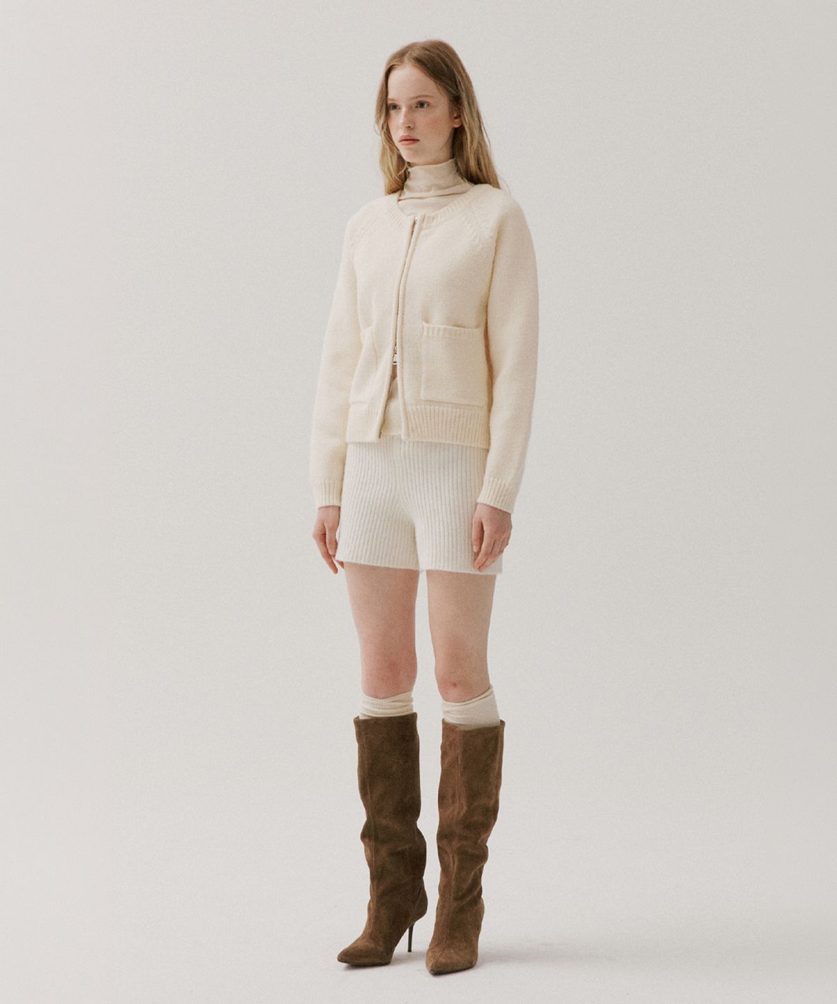 알엠알엔(RMRN) CLASSIC ZIP-UP KNIT CARDIGAN_2color
