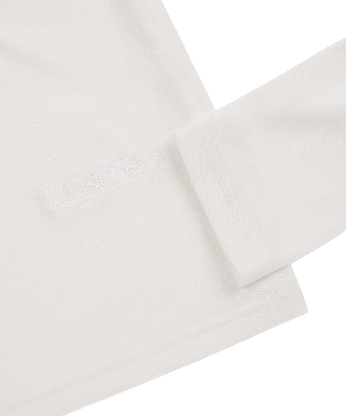 지제뮤지엄(ZIZEMUSEUM) COWL LAYERED V-NECK LONG SLEEVE (WHITE)
