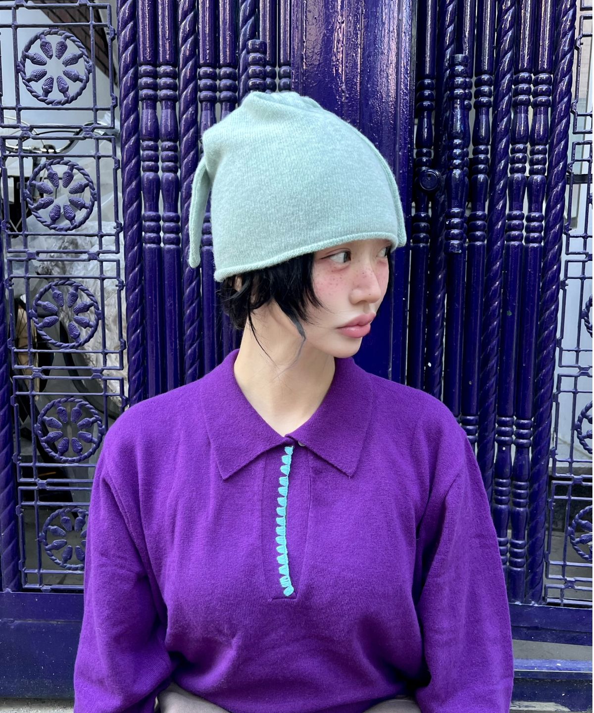 키코지(KIKOZY) Tie Loop Beanie_Mint