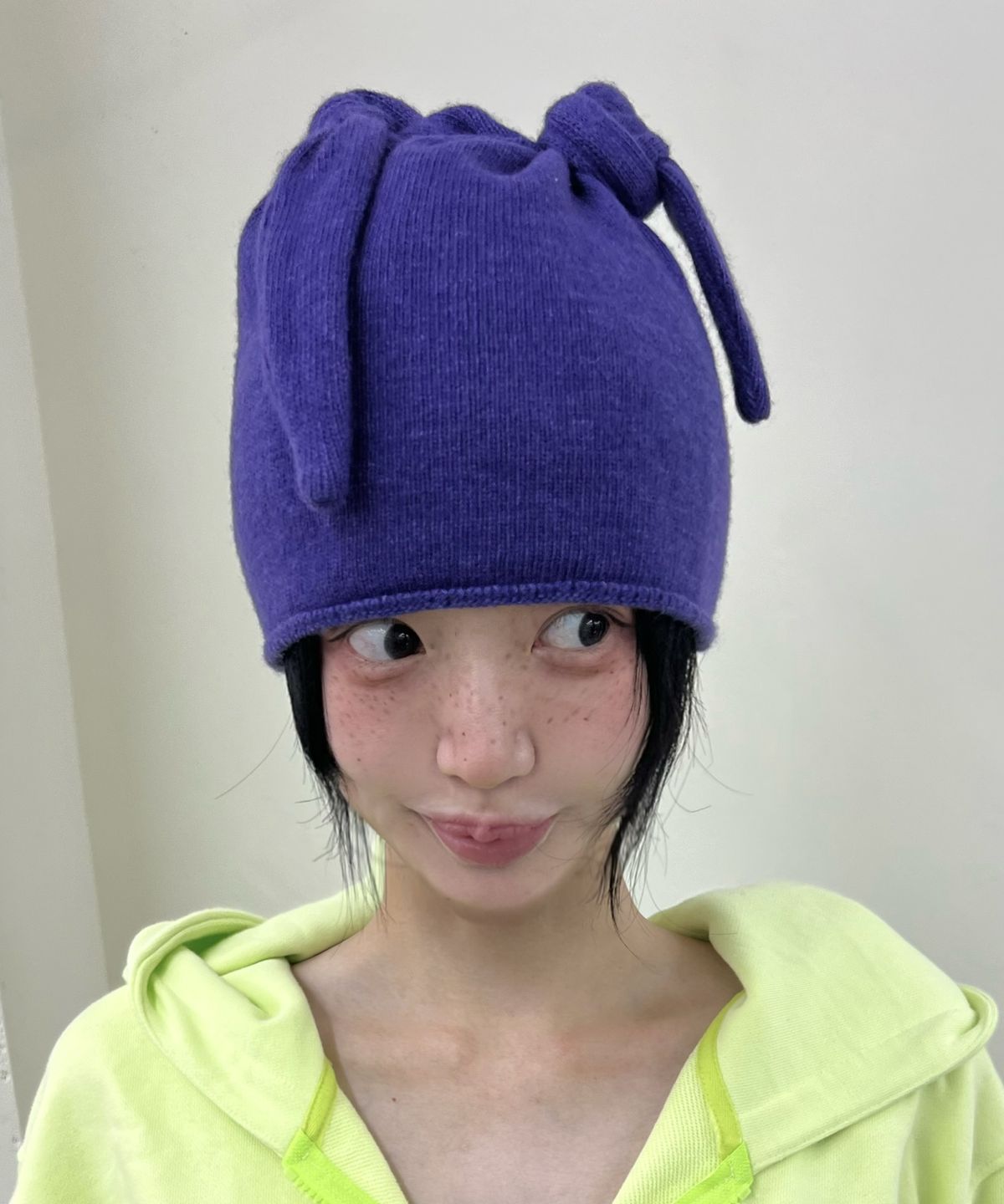 키코지(KIKOZY) Tie Loop Beanie_Purple