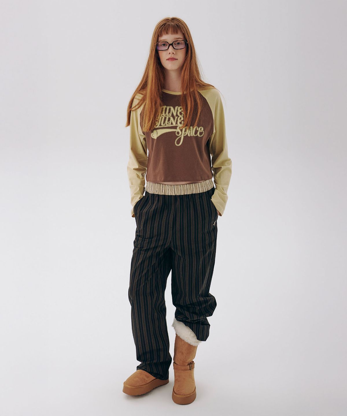 준준스페이스(JUNEJUNE SPACE) Stripe Wide Pants_Black