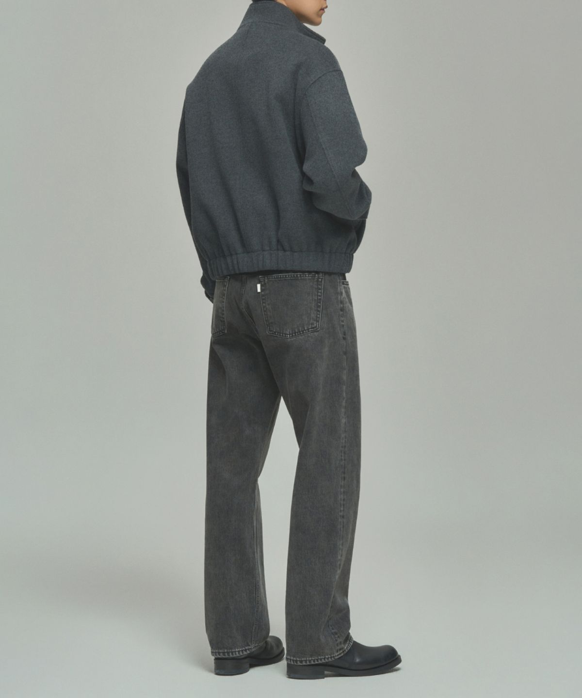 레어토라(RARETORA) WOOL CASHMERE BLOUSON - DEEP GREY
