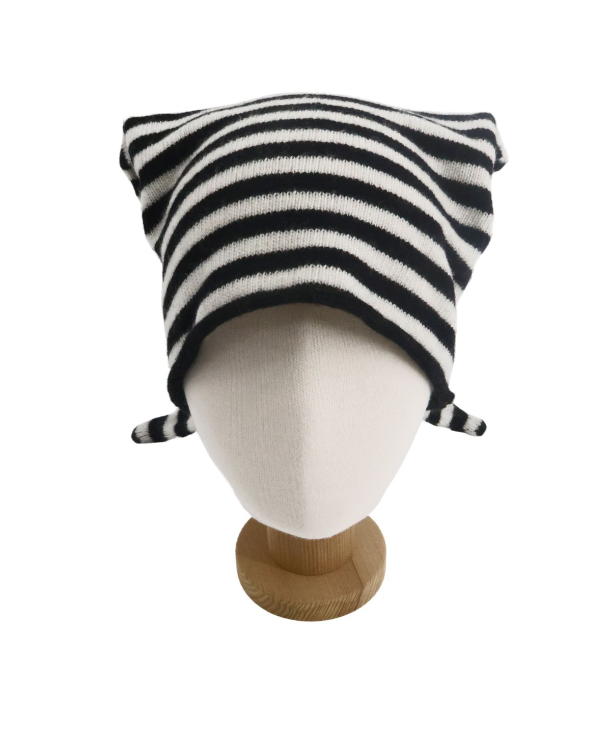 키코지(KIKOZY) Tie Loop Beanie_Black Stripe