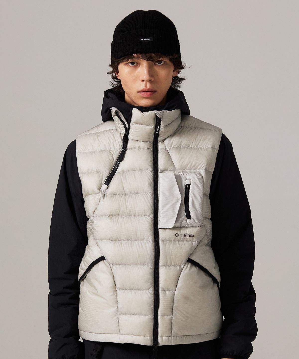 헬리녹스 웨어(HELINOX WEAR) 이클립스 팩 다운 베스트_Light Gray