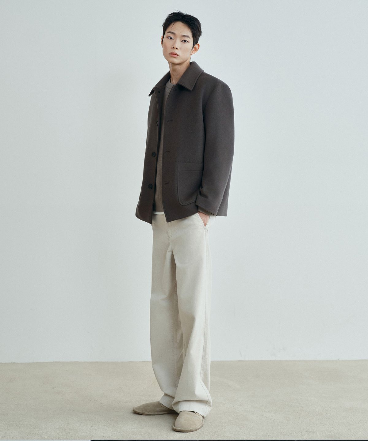 마인드브릿지(MINDBRIDGE) [ON]세미 와이드 코듀로이 데일리 팬츠 - 3color
