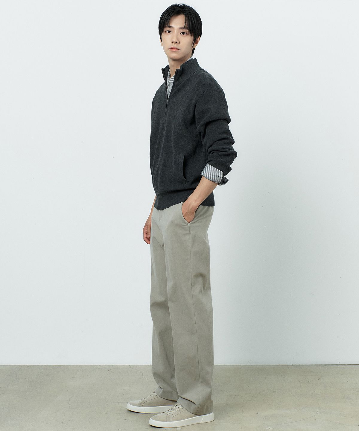 마인드브릿지(MINDBRIDGE) [ON][웜]세미 와이드 코듀로이 데일리 기모 팬츠 - 3color