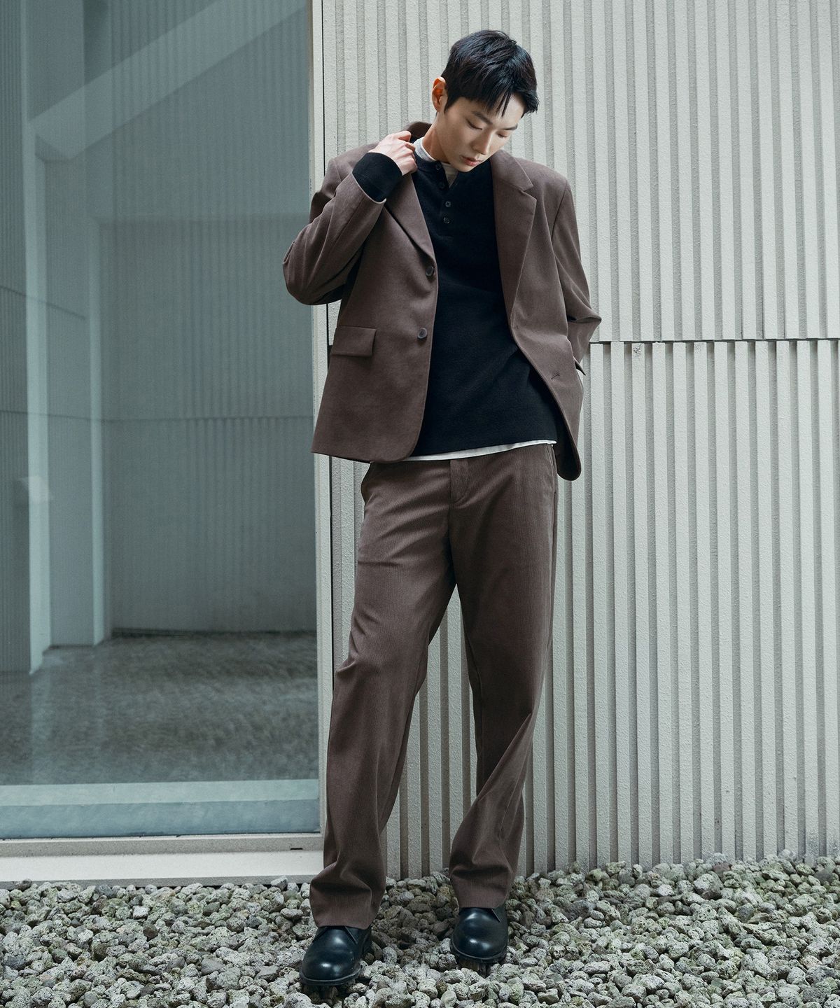 마인드브릿지(MINDBRIDGE) [COUTURE]세미 와이드 코듀로이 팬츠 - 2color