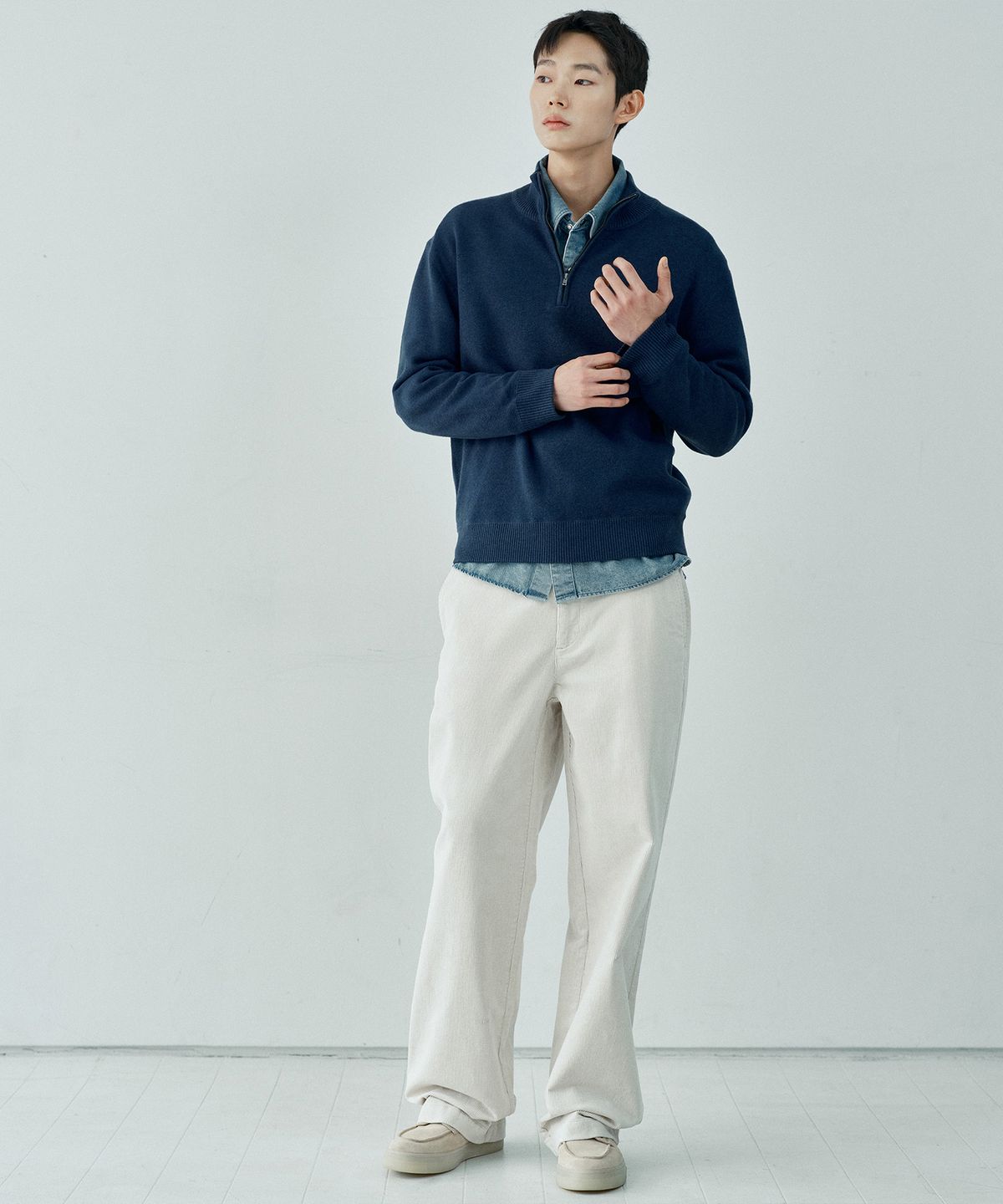 마인드브릿지(MINDBRIDGE) 세미 와이드 코듀로이 팬츠 - 3color