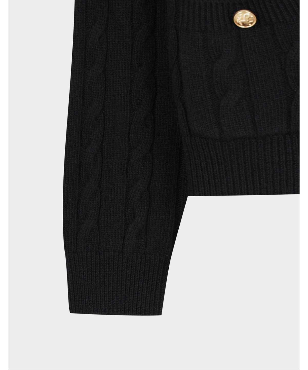 브룩스 브라더스(BROOKS BROTHERS) [여성] 케이블 금장 가디건 (블랙) (BBWCWBG408)
