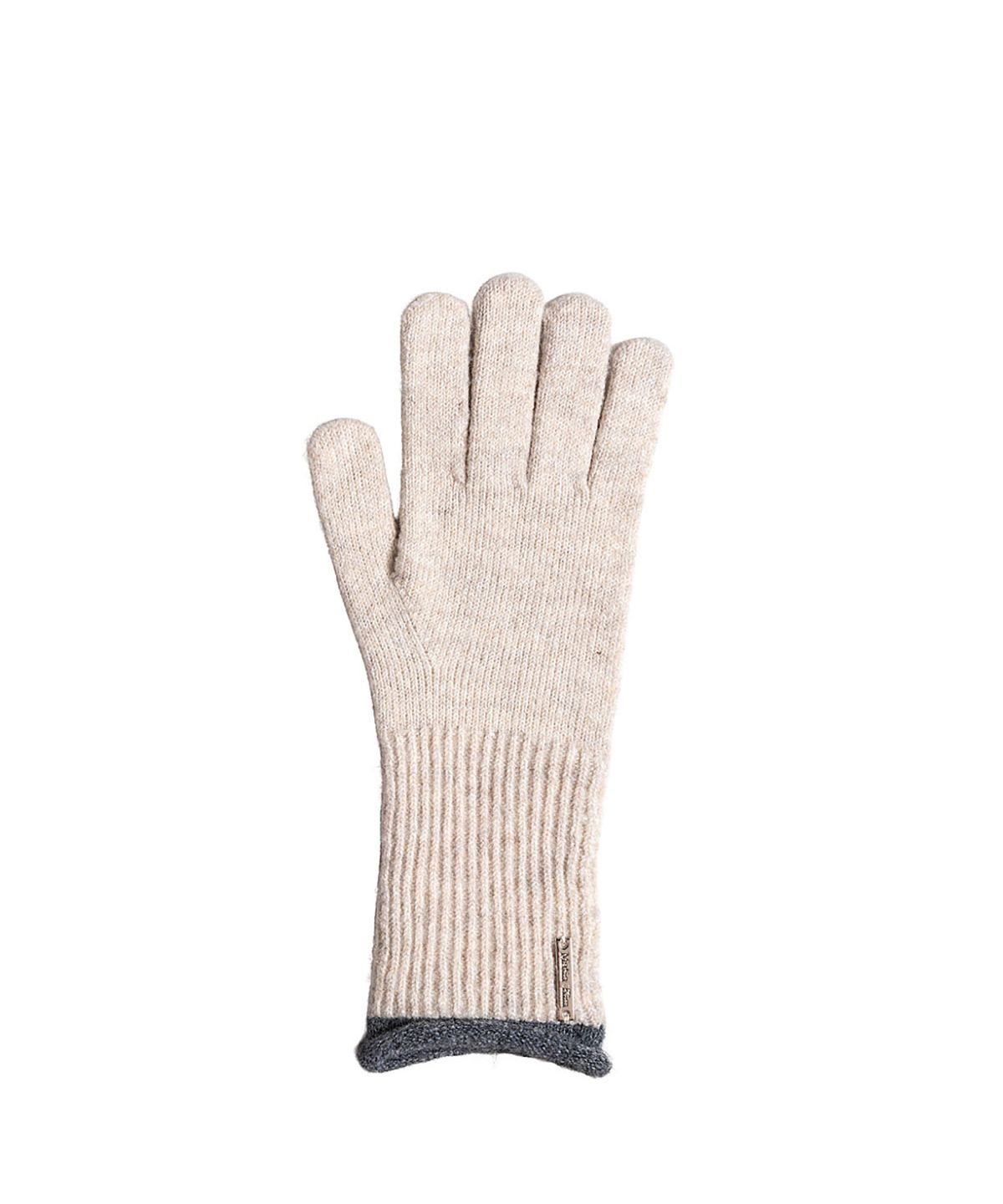 마뗑킴(MATIN KIM) COLOR-BLOCK CUFF GLOVES FOR WOMEN IN LIGHT BEIGE