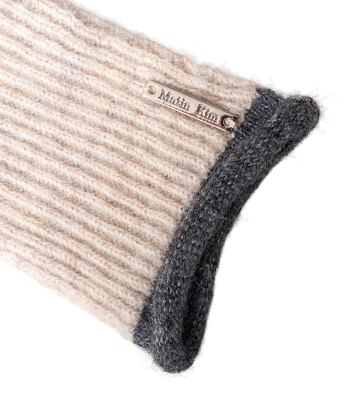 마뗑킴(MATIN KIM) COLOR-BLOCK CUFF GLOVES FOR WOMEN IN LIGHT BEIGE
