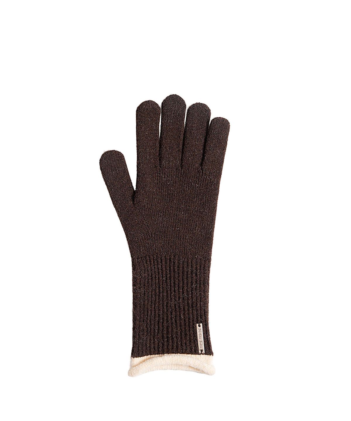 마뗑킴(MATIN KIM) COLOR-BLOCK CUFF GLOVES FOR WOMEN IN BROWN