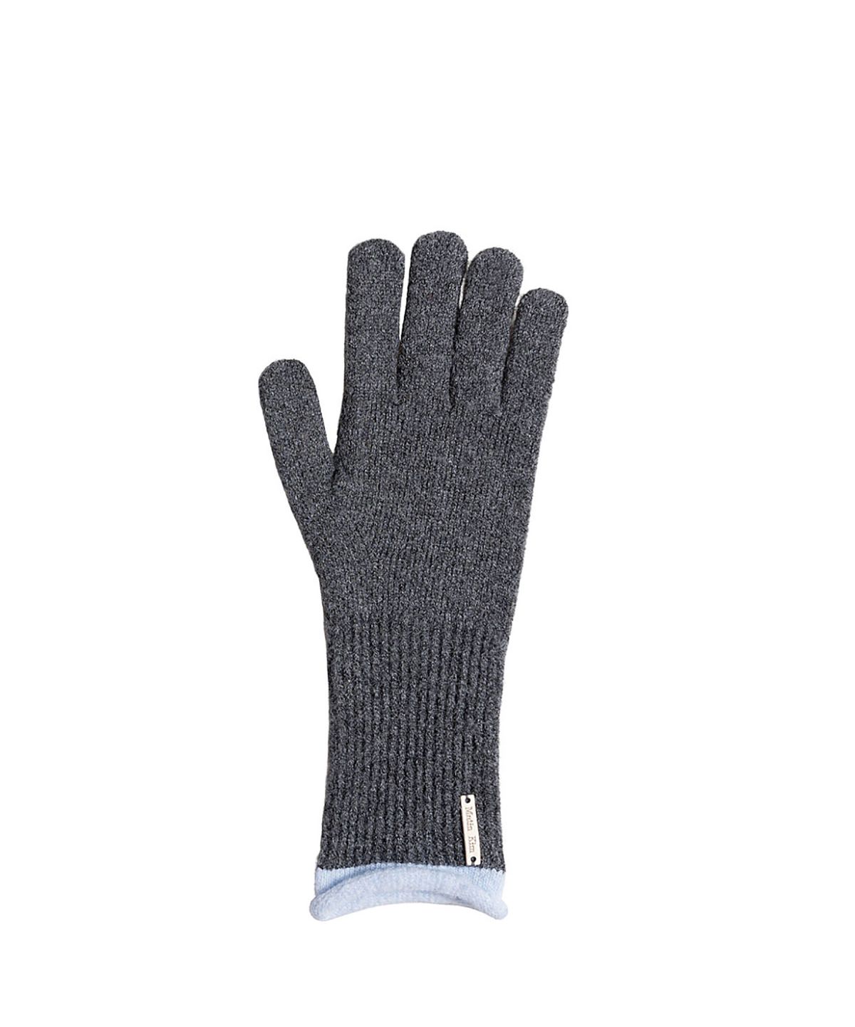 마뗑킴(MATIN KIM) COLOR-BLOCK CUFF GLOVES FOR WOMEN IN GREY