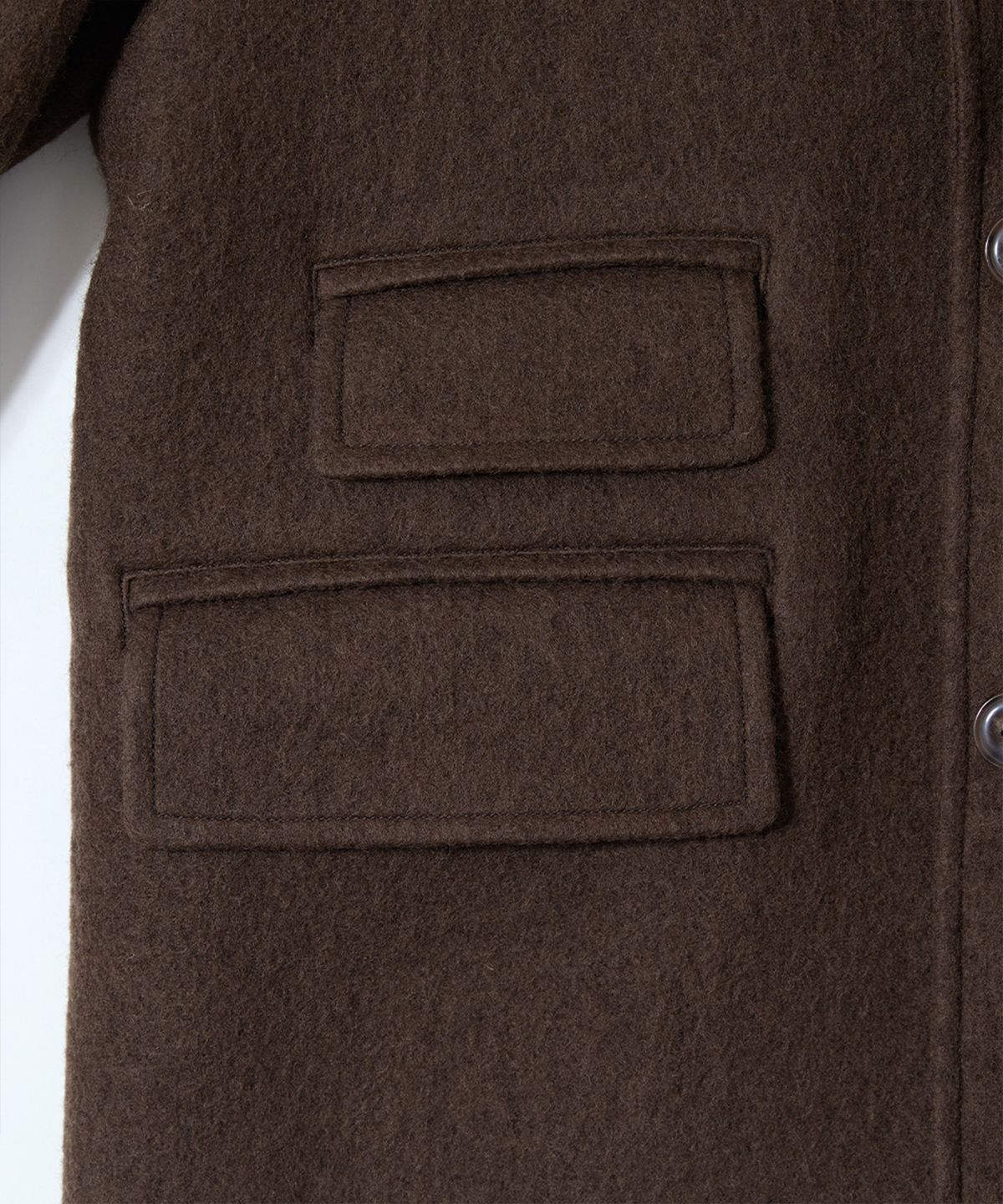 홀리선(HORLISUN) Austin Heavy Wool Single Coat Brown