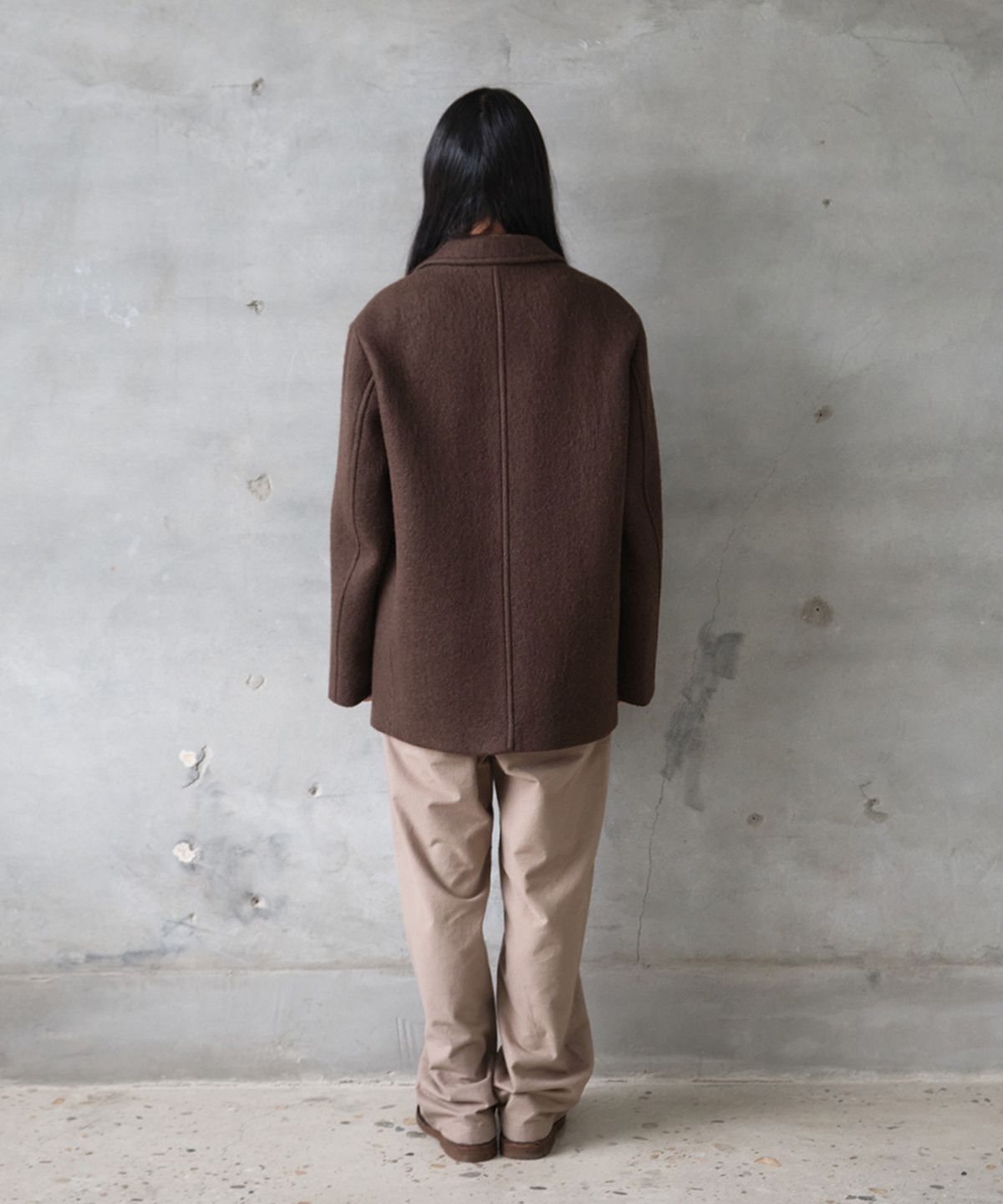 홀리선(HORLISUN) Austin Heavy Wool Single Coat Brown
