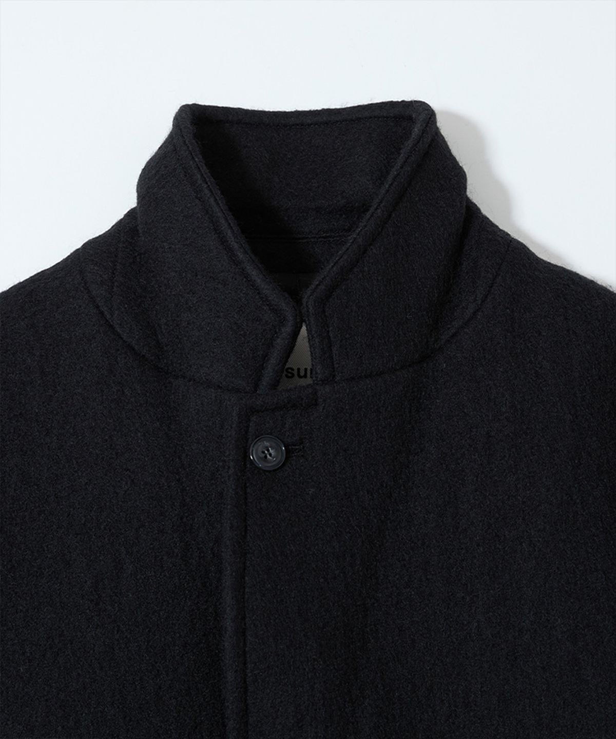홀리선(HORLISUN) Austin Heavy Wool Single Coat Black