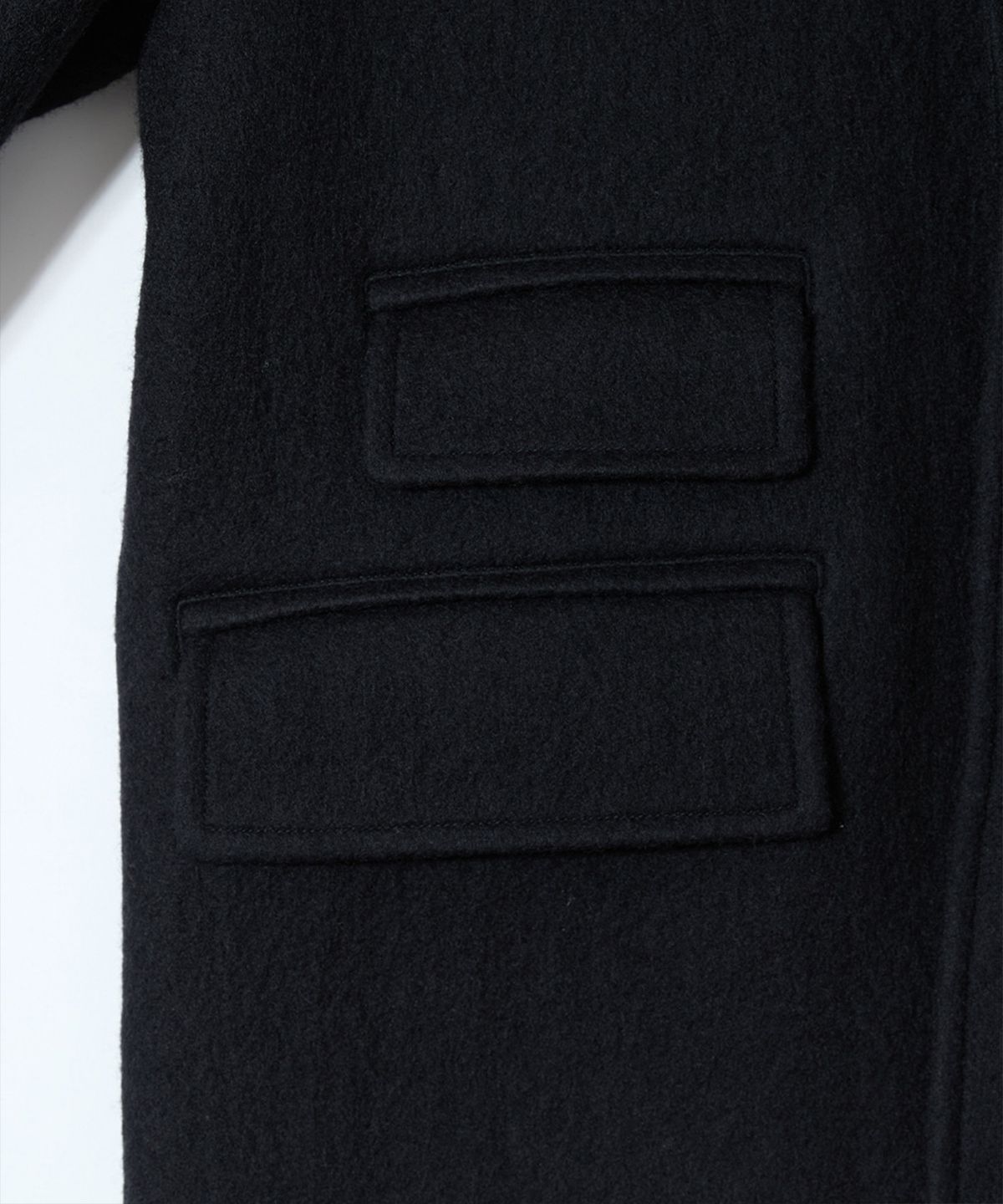 홀리선(HORLISUN) Austin Heavy Wool Single Coat Black