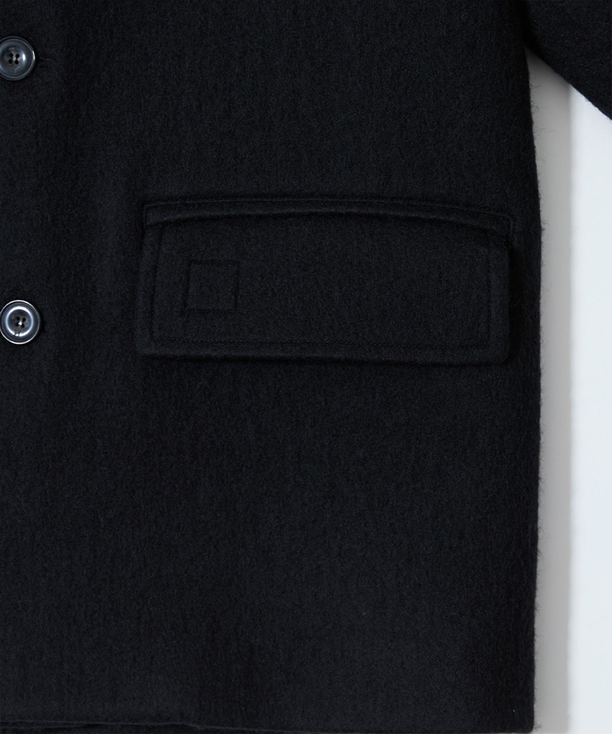 홀리선(HORLISUN) Austin Heavy Wool Single Coat Black