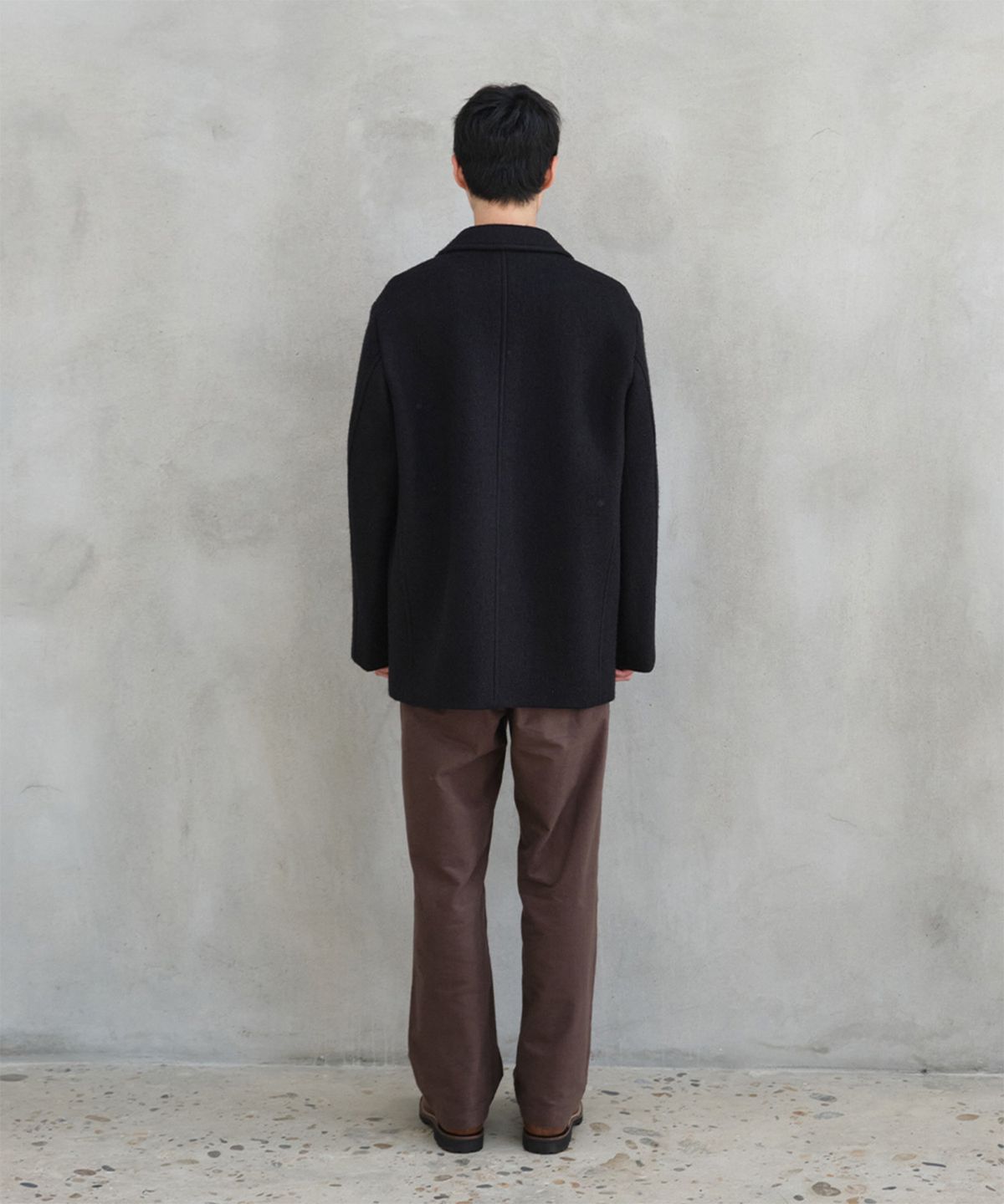 홀리선(HORLISUN) Austin Heavy Wool Single Coat Black