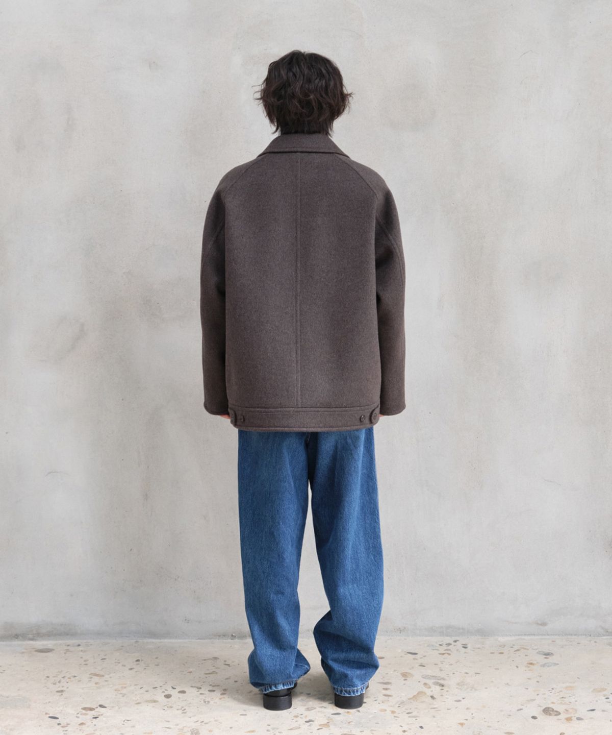 홀리선(HORLISUN) Maple Raglan Wool Short Coat Spain Olive