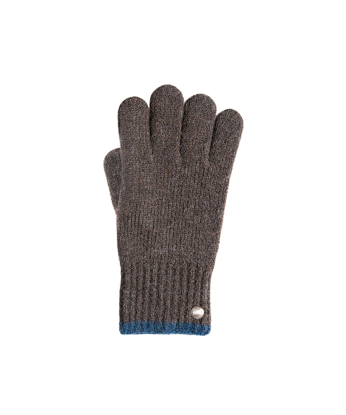 마뗑킴(MATIN KIM) COLOR-BLOCK CUFF GLOVES FOR MEN IN BROWN