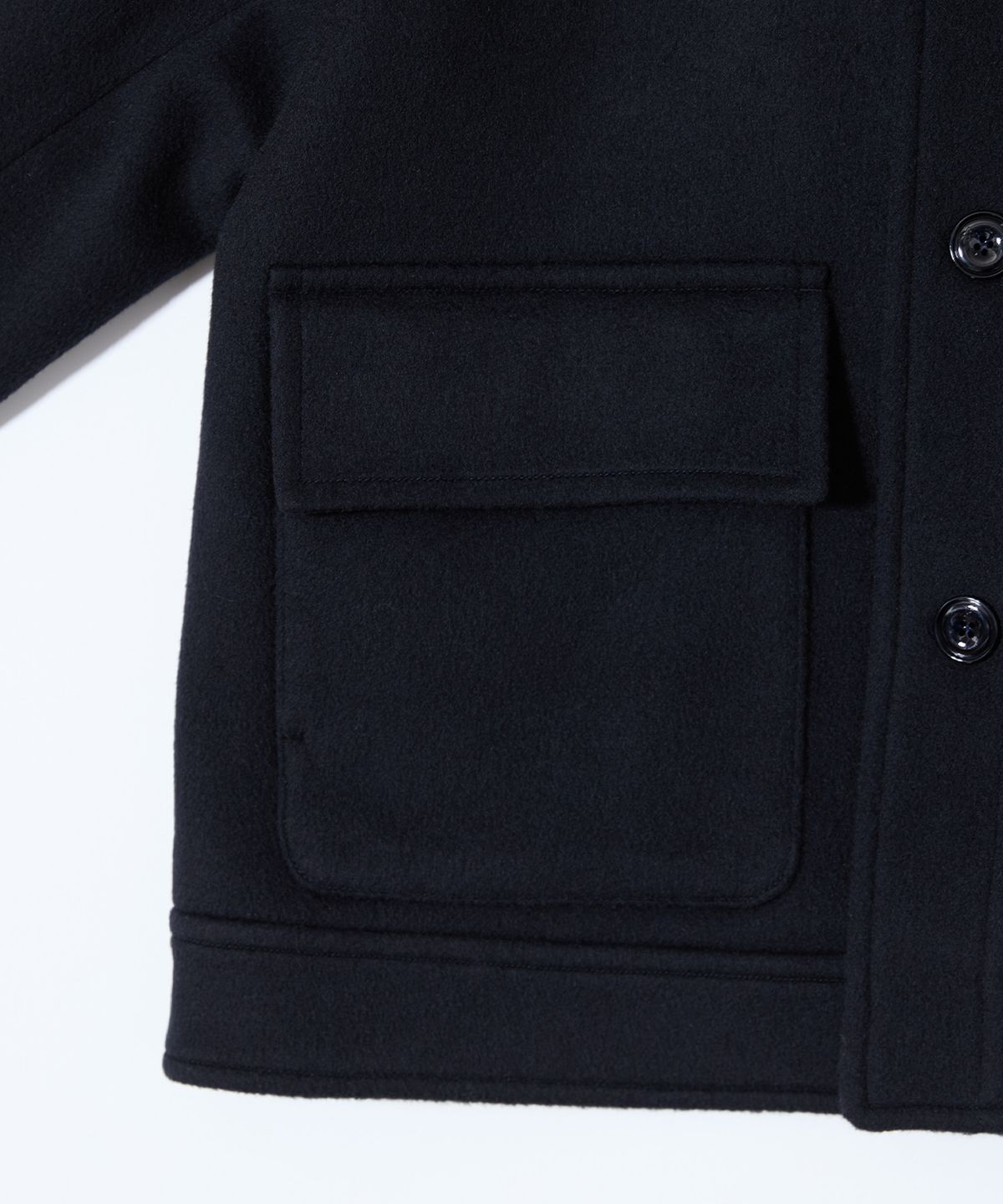 홀리선(HORLISUN) Maple Raglan Wool Short Coat Dark Navy