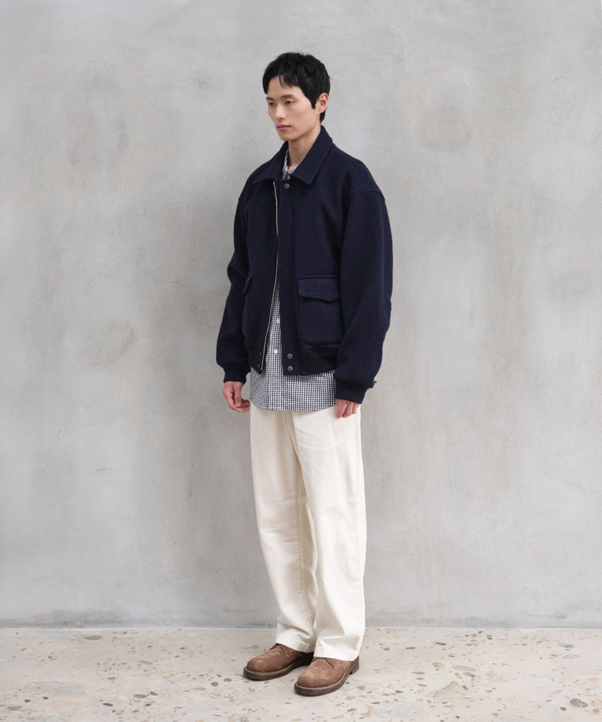 홀리선(HORLISUN) Irish Wool Jacket Navy