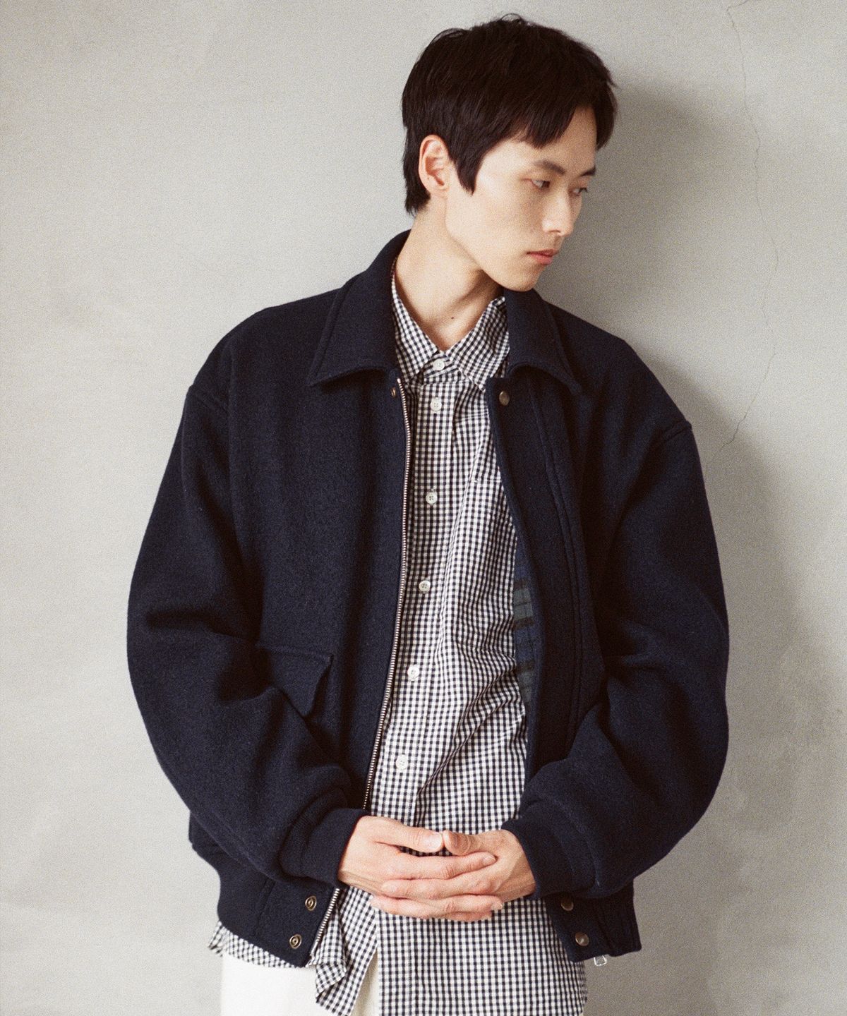 홀리선(HORLISUN) Irish Wool Jacket Navy