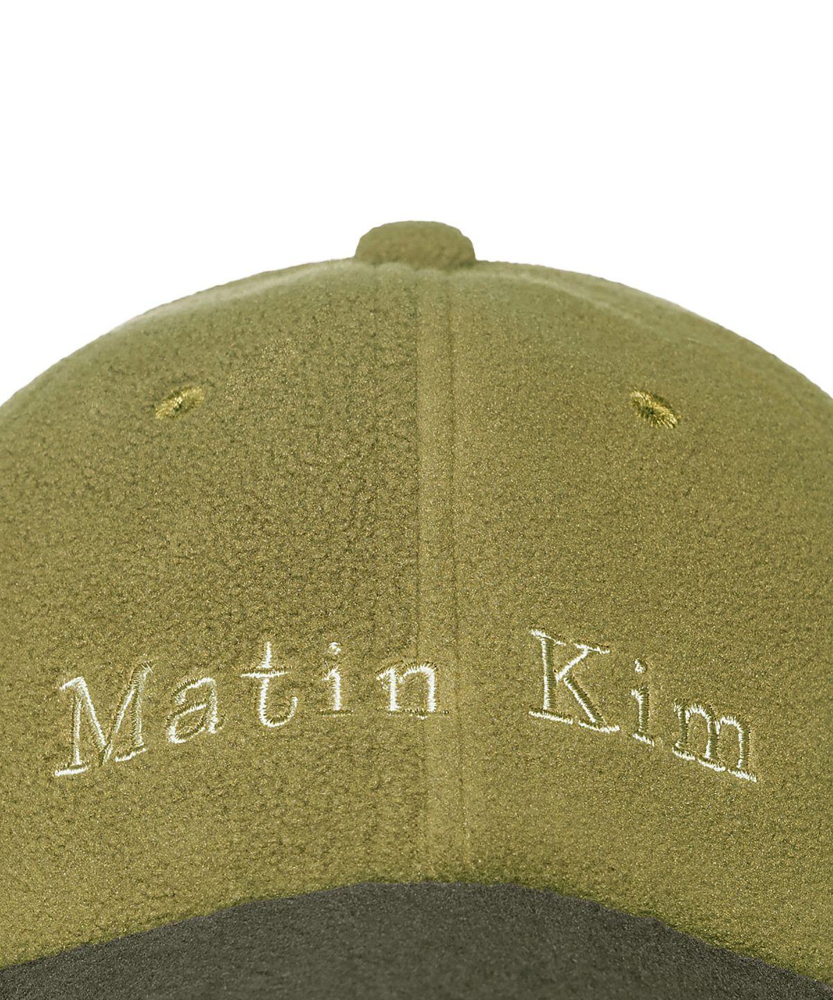 마뗑킴(MATIN KIM) LOGO FLEECE BALL CAP IN KHAKI