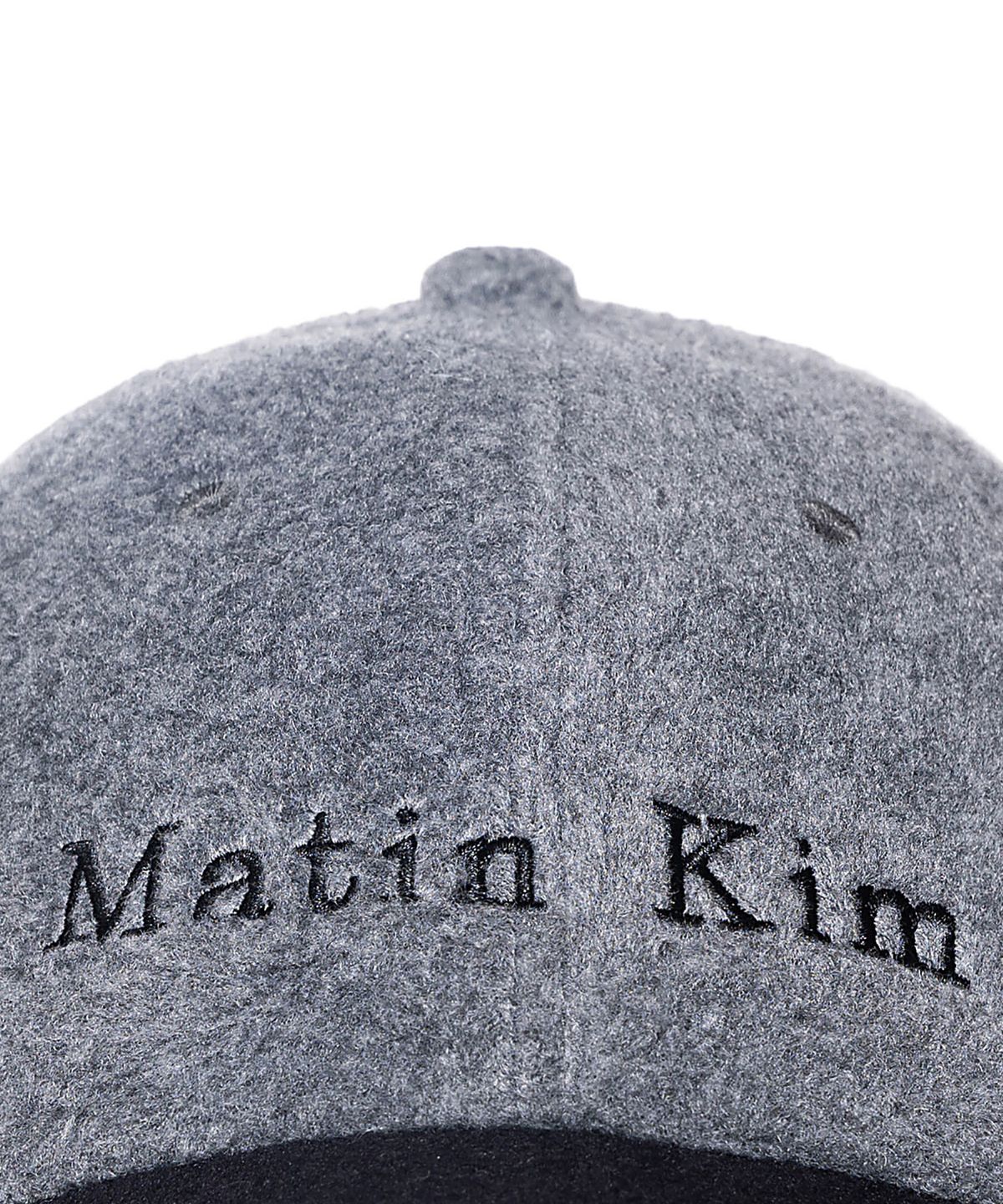 마뗑킴(MATIN KIM) LOGO FLEECE BALL CAP IN GREY