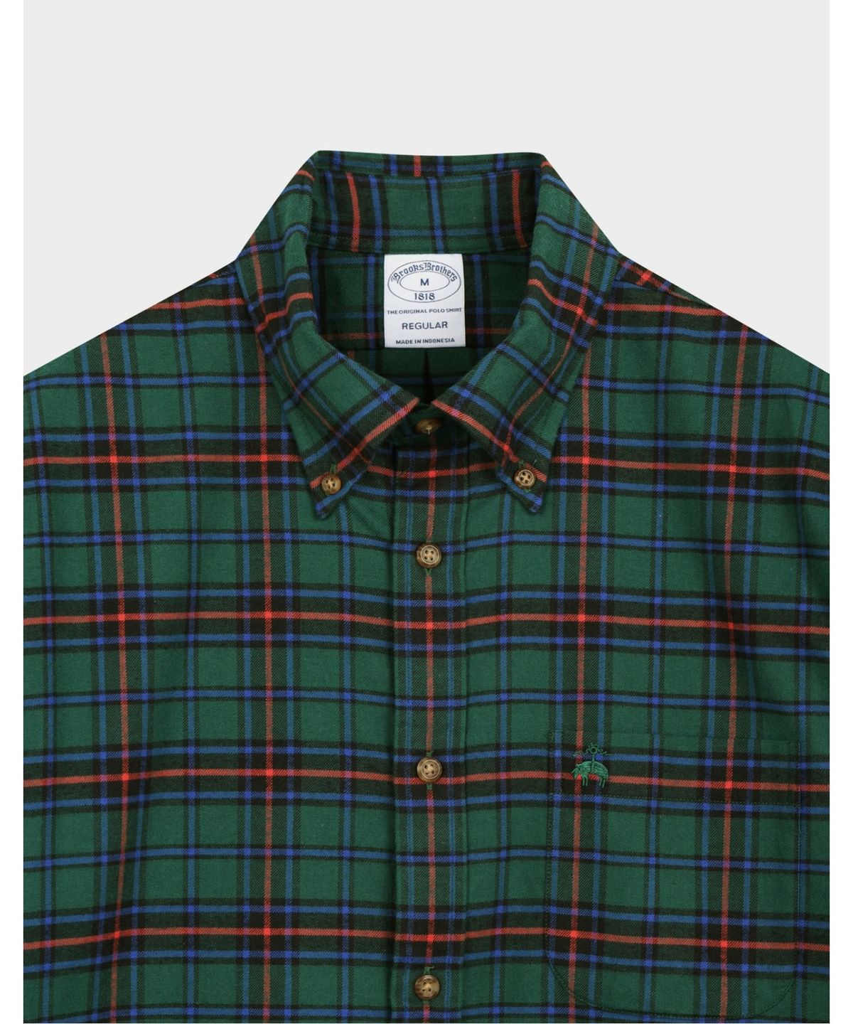 브룩스 브라더스(BROOKS BROTHERS) 플란넬 체크 셔츠 (그린) (BBTHMFG401)