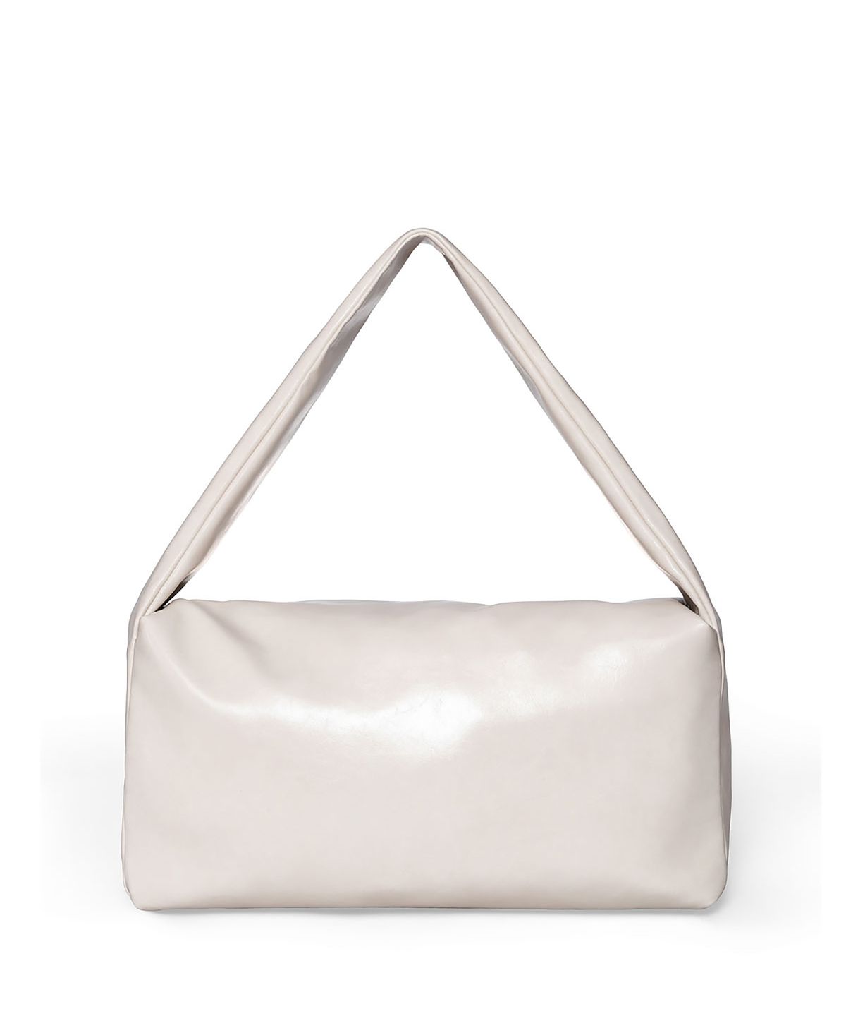 마뗑킴(MATIN KIM) PADDED DIAGONAL ZIPPER BAG IN IVORY