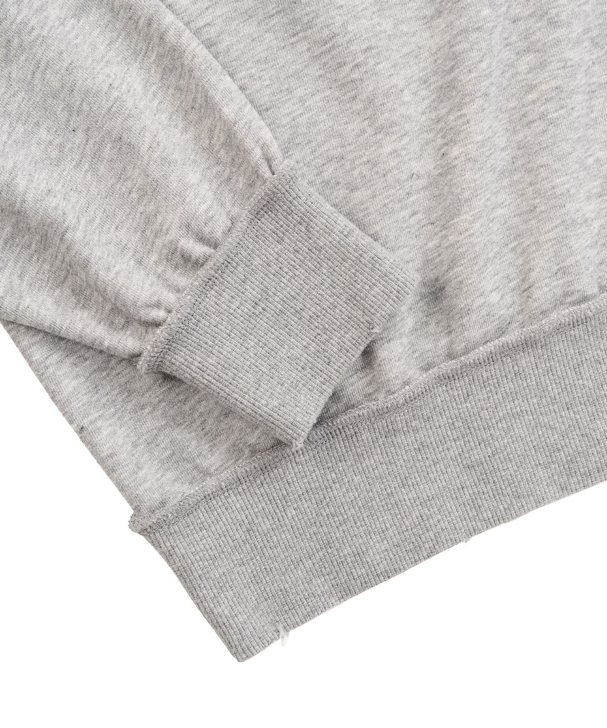 지제뮤지엄(ZIZEMUSEUM) DEEP V-NECK OVERSIZED SWEATSHIRT (MELANGE  GRAY)