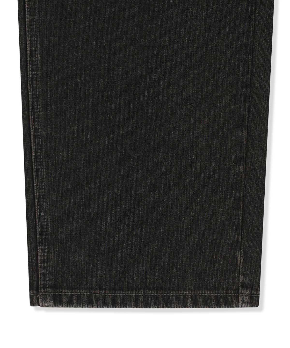마뗑킴(MATIN KIM) WASHED RIB DENIM PANTS IN DARK GREY