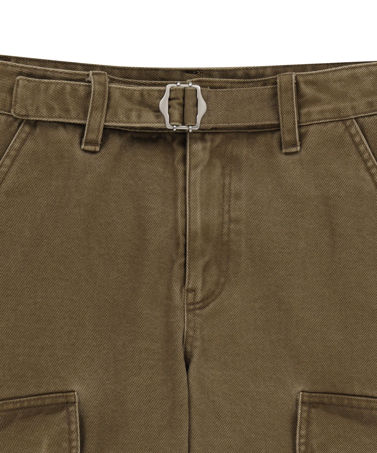 마뗑킴(MATIN KIM) MULTI HOOK BOOTCUT CARGO PANTS IN KHAKI
