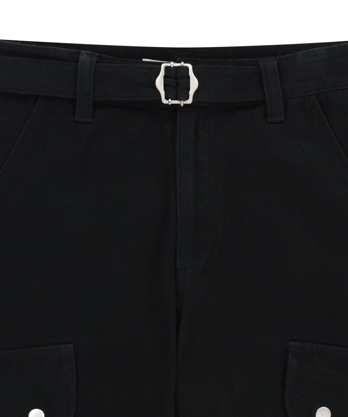 마뗑킴(MATIN KIM) MULTI HOOK BOOTCUT CARGO PANTS IN BLACK