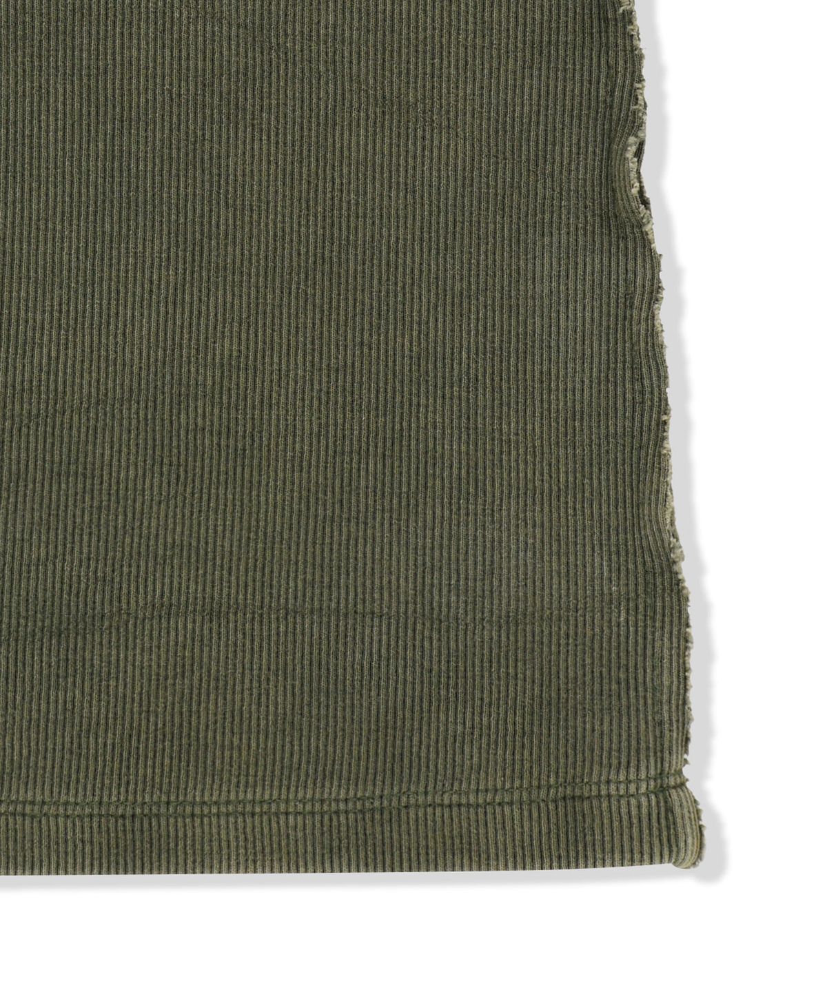 마뗑킴(MATIN KIM) WASHED RIB BUTTON DETAIL TOP IN KHAKI