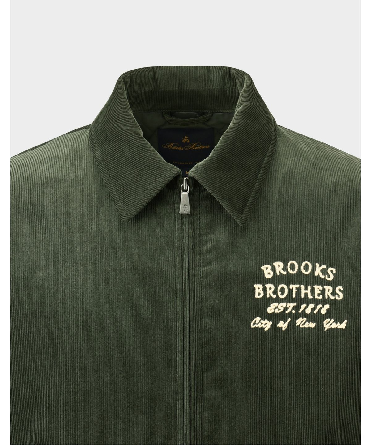 브룩스 브라더스(BROOKS BROTHERS) 코듀로이 바시티 점퍼 (다크그린) (BBOPMBG305)