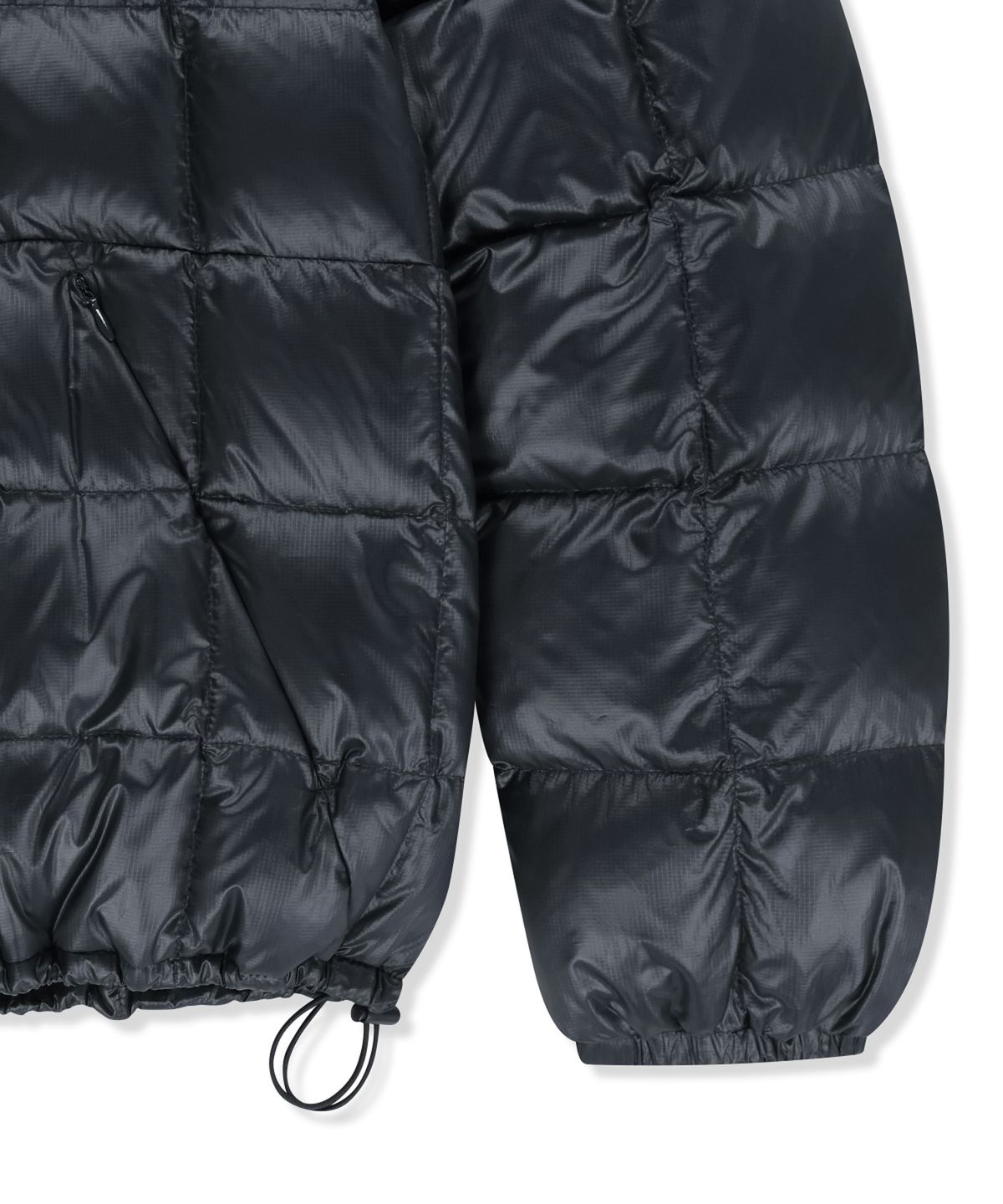 마뗑킴(MATIN KIM) MATIN GRID QUILTED LIGHT DOWN JUMPER IN DARK NAVY