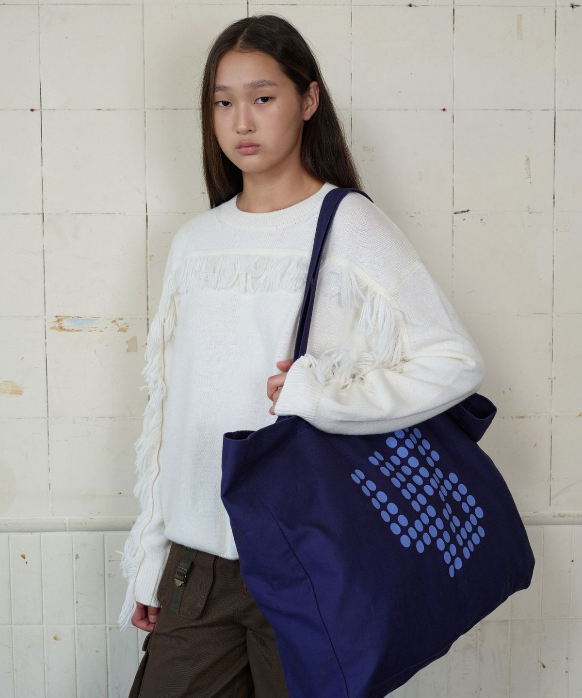 무드베러(MOODBETTER) TASSEL PULLOVER KNIT IVORY