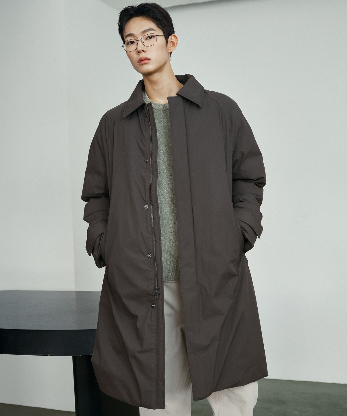 마인드브릿지(MINDBRIDGE) 발마칸 타입 롱 패딩 코트 - 2color