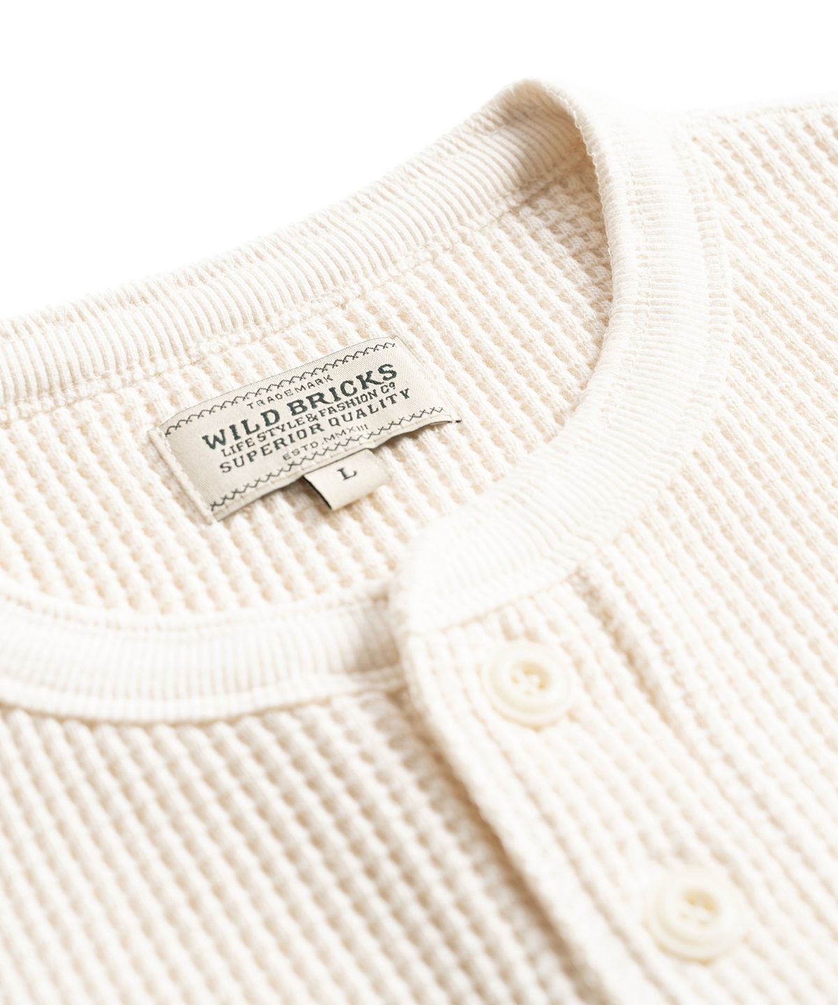와일드 브릭스(WILD BRICKS) W26 HEAVY WAFFLE HENLEY L/S TEE (3 color)