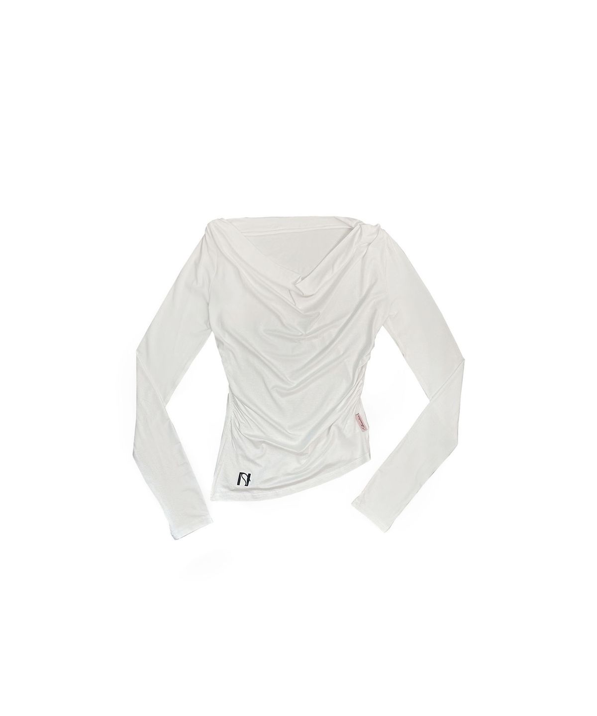 뉴얼린(NEWALRIN) Meow Draping shrring Boat neck Top(4colors)