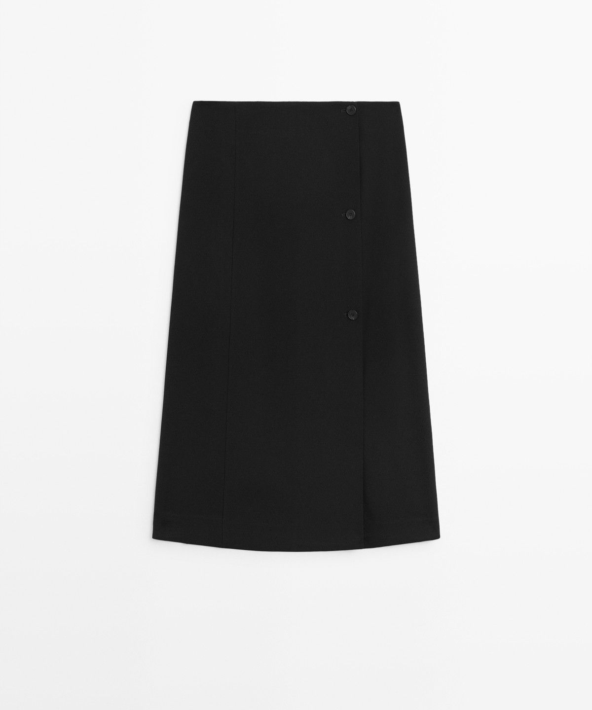 마시모두띠(MASSIMO DUTTI) 버튼 디테일 미디 스커트