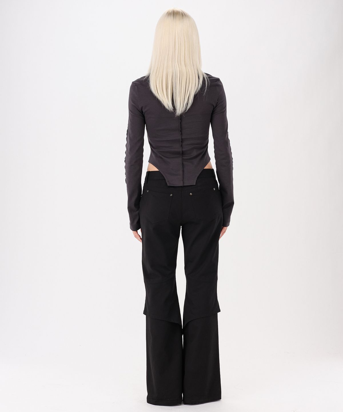 녹타브(NOCTAVE) Collar Slim Top Charcoal