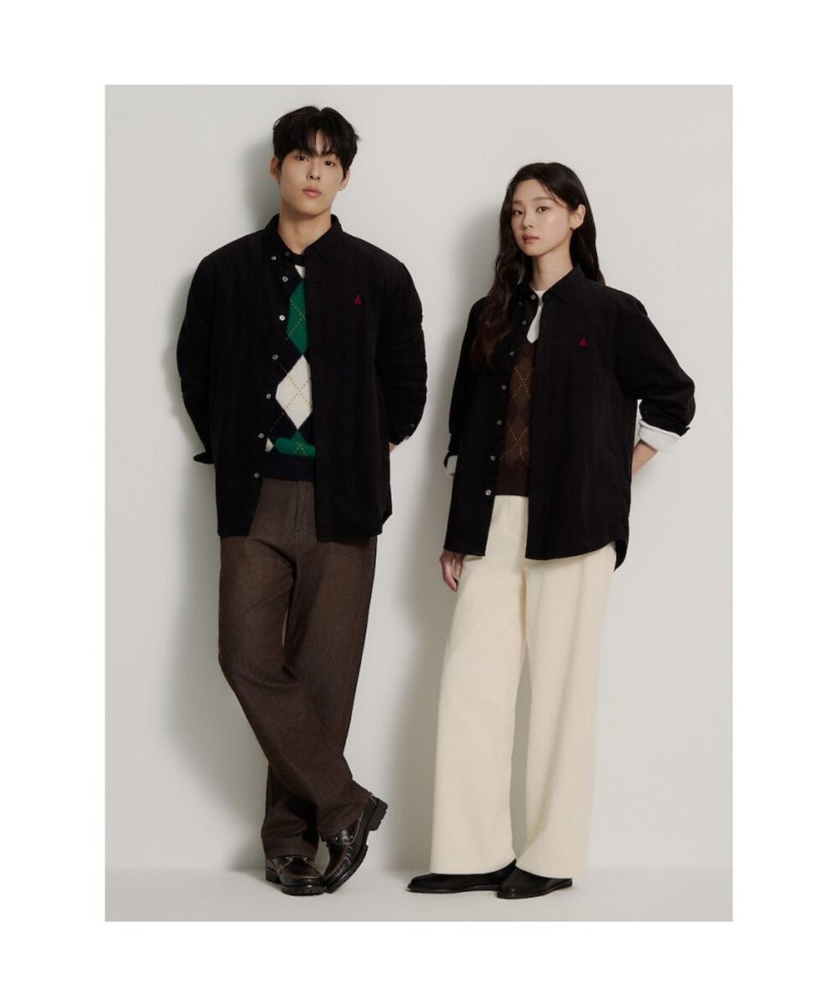 빈폴 멘(BEANPOLE MEN) [Essential] 남녀공용 코듀로이 솔리드 셔츠  블랙