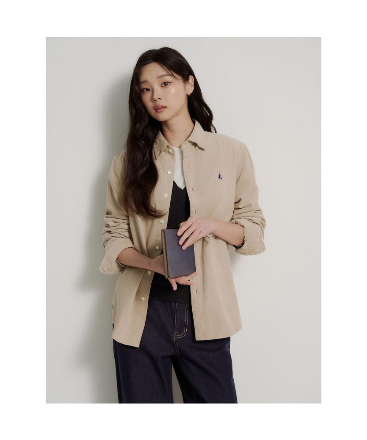 빈폴 멘(BEANPOLE MEN) [Essential] 남녀공용 코듀로이 솔리드 셔츠  베이지